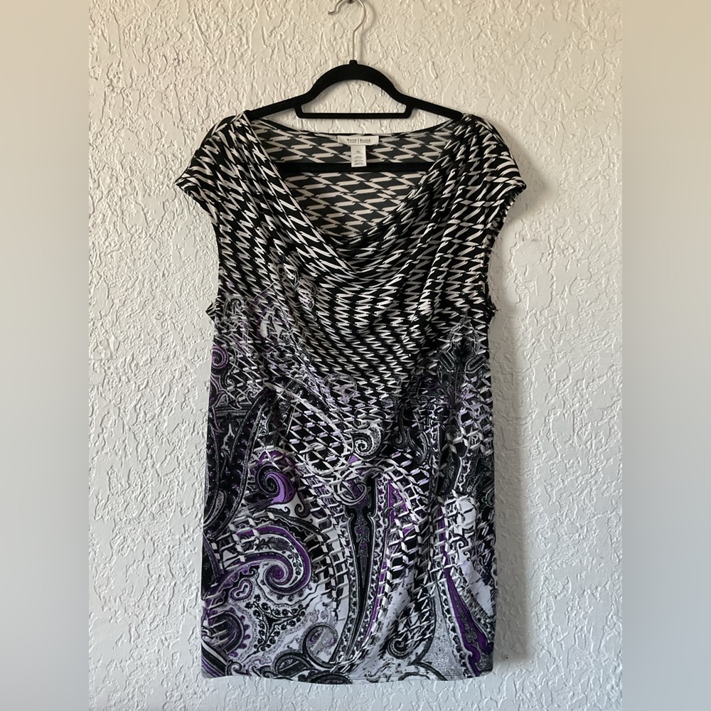 White House Black Market Geometric and Paisley Top